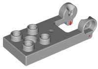 Duplo Plate 2 x 3 with 4 Studs and Reinforced Hinge in Light Bluish Gray