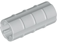 Technic Axle Connector Ridged [with x Hole x Orientation] in Light Bluish Gray