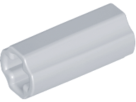 Technic Axle Connector Smooth [with x Hole + Orientation] in Light Bluish Gray
