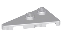 Wedge Plate 2 x 4 27° Left in Light Bluish Gray
