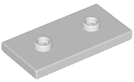Plate Special 2 x 4 with Groove and Two Center Studs (Jumper) in Light Bluish Gray