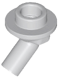 Bar, Angled with 1 x 1 Round Plate / Stud on End in Light Bluish Gray