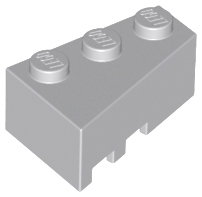 Brick Wedged, Angled 3 x 2 Right in Light Bluish Gray