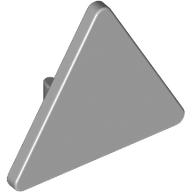 Road Sign Clip-on 2.2 x 2.667 Triangular with Open O Clip in Light Bluish Gray