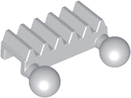 Technic Gear Rack 1 x 2 with Ball Joints in Light Bluish Gray