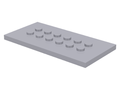 Plate Special 4 x 8 with Studs in Centre in Light Bluish Gray