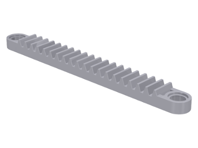 Technic Gear Rack 1 x 10 with Holes in Light Bluish Gray