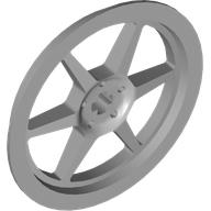 Wheel Cover 6 Spoke with Axle Hole - 43mm D. in Light Bluish Gray