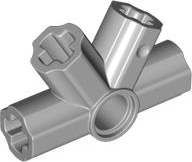 Technic Axle and Pin Connector Angled Quadruple - 60° in Light Bluish Gray