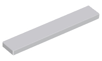 Tile 1 x 6 with Groove in Light Bluish Gray