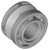 Wheel 11 x 8 with Center Groove, One Smooth Side in Light Bluish Gray
