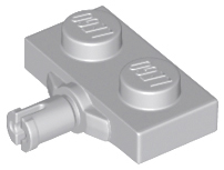 Plate Special 1 x 2 with Wheel Holder, Reinforced Underside in Light Bluish Gray