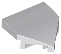 Brick Wedged, Curved 2 x 2 with Stud Notches in Light Bluish Gray