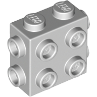 Brick Special 1 x 2 x 1 2/3 with 8 Studs on 3 Sides in Light Bluish Gray