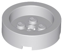 Brick Round 4 x 4 with Recessed Center in Light Bluish Gray