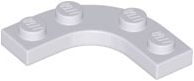 Plate Round Corner 3 x 3 with 2 x 2 Round Cutout in Light Bluish Gray