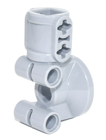 Technic Steering Portal with 2 Pin Holes and 2 Axle Holes in Light Bluish Gray