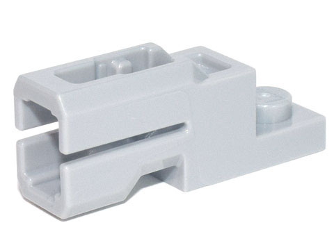 Launcher, Plate Special 1 x 2 with Mini Blaster Square in Light Bluish Gray