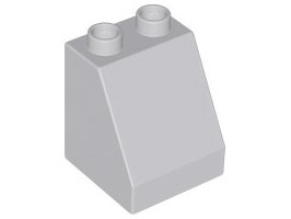 Duplo Brick 2 x 2 x 2 Slope in Light Bluish Gray