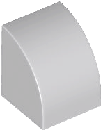 Brick Curved 1 x 1 in Light Bluish Gray