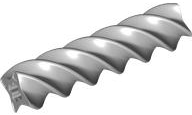 Technic Worm Gear 6M with Axle Hole in Light Bluish Gray