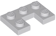Plate 2 x 3 with 1 x 1 Cutout in Light Bluish Gray