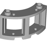 Window Round 3 x 3 x 2 in Light Bluish Gray