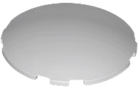 Brick Round Curved 6 x 6 x 1 in Light Bluish Gray