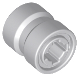 Wheel 8 x 9 with Hole Notched for Wheels Holder Pin, Re-inforced Back in Light Bluish Gray