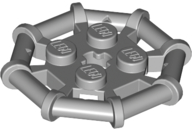 Plate Special 2 x 2 with Bar Frame Octagonal, Reinforced, Completely Round Studs in Light Bluish Gray