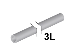 Hose Rigid 3mm D. 3L / 2.4cm in Light Bluish Gray