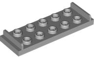 Plate Special 2 x 6 with 2 x 5 Studs and Door Stops on Top in Light Bluish Gray
