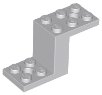 Bracket 5 x 2 x 2 1/3 with Holes, Inside Stud Holder in Light Bluish Gray