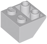 Brick Sloped Inverted 45° 2 x 2 [Round Hollow Bottom Pin, Bar-sized Stud Holes] in Light Bluish Gray