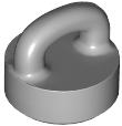 Tile Special Round 1 x 1 Special with Clip-Bar in Light Bluish Gray