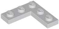 Plate 3 x 3 Corner in Light Bluish Gray
