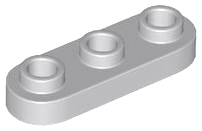 Plate Special 1 x 3 Rounded with 3 Open Studs in Light Bluish Gray