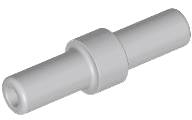 Bar 2L with Stop in Center in Light Bluish Gray