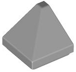 Brick Sloped 30° 1 x 1 x 2/3 Double Corner in Light Bluish Gray