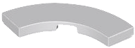 Tile 3 x 3 Curved, Macaroni in Light Bluish Gray