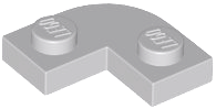 Plate Round Corner 2 x 2 with 1 x 1 Cutout in Light Bluish Gray