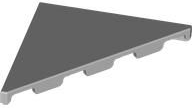 Tile 45° Cut 4 x 4 (Triangle) in Light Bluish Gray