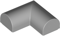 Brick Curved 2 x 2 x 2/3 Double, Corner, No Studs in Light Bluish Gray