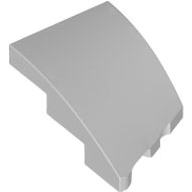 Brick Wedged, Curved 3 x 2 with Stud Notch Left in Light Bluish Gray