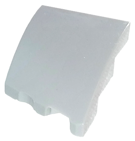 Brick Wedged, Curved 3 x 2 with Stud Notch Right in Light Bluish Gray