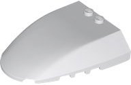 Windscreen 6 x 7 x 1 1/3 in Light Bluish Gray