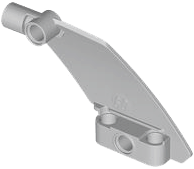 Technic Panel Curved 5 x 7 Parallelogram Right in Light Bluish Gray
