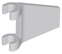 Flag 2 x 2 Trapezoid with Flared Area between Clips in Light Bluish Gray