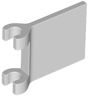 Flag 2 x 2 Square, Flared Clip Edge [Thick Clips] in Light Bluish Gray