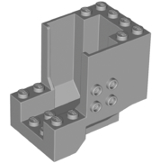 Brick Special 4 x 6 x 4 with 2 x 2 Studs on both Sides (4+ Cockpit) in Light Bluish Gray